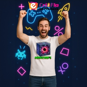 Tricou Minecraft Cubul Magic Tricou Alb Copii | Dama | Barbat - Img 4