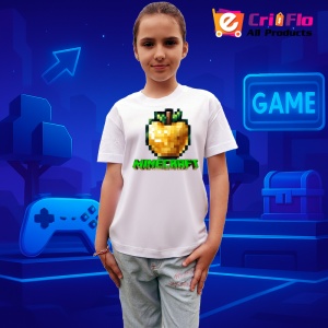 Tricou Minecraft Marul De Aur Tricou Alb Copii | Dama | Barbat - Img 2