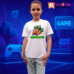 Tricou Minecraft Morcovi Veseli Tricou Alb Copii | Dama | Barbat - Img 2