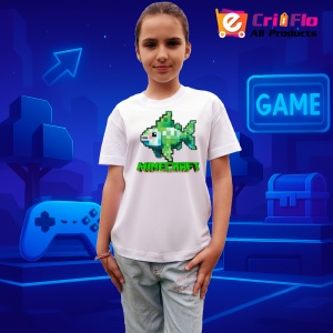 Tricou Minecraft Pestele Cubic Tricou Alb Copii | Dama | Barbat - Img 2