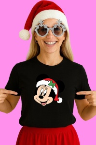 Tricou Minnie Chip Zambitor Cu Fundita Verde, din bumbac 100% Copii | Dama | Barbat - Img 3