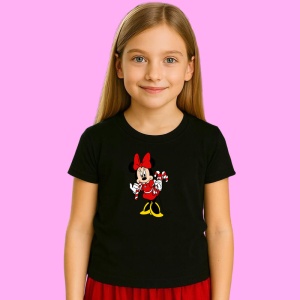 Tricou Minnie Mouse Editia De Craciun, din bumbac 100% Copii | Dama | Barbat - Img 3