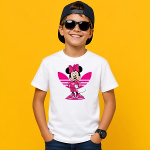 Tricou Minnie Mouse Pink Tracksuit Street Fashion Urban Girl, din bumbac 100% Copii | Dama | Barbat - Img 2