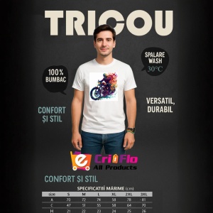 Tricou Motociclist in viteza cu efecte graffiti Copii | Dama | Barbat - Img 7