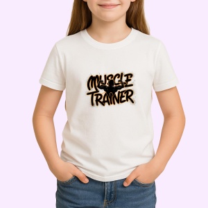 Tricou Muscle Trainer Text Portocaliu, Copii | Dama | Barbat - Img 3