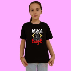 Tricou N.W.A - Cartoon Scene, muzica Rock / Pop Rock, Dama | Barbat | Copii, Culoare Negru - Img 2