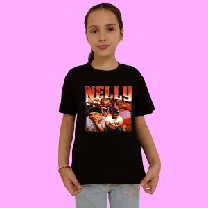 Tricou Nelly - Retro Style, muzica Hip-Hop / Trap, Dama | Barbat | Copii, Culoare Negru - Img 2