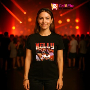 Tricou Nelly - Retro Style, muzica Hip-Hop / Trap, Dama | Barbat | Copii, Culoare Negru - Img 12