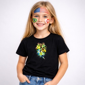 Tricou Neymar Brazil World Cup Fifa 2026 V2, din bumbac 100%, tricou negru, Copii | Dama | Barbat - Img 2