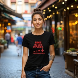 Tricou Nimic Nu este Imposibil, trebuie doar sa crezi Negru, Copii | Dama | Barbat - Img 11