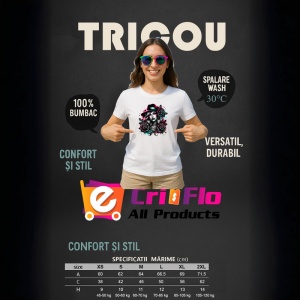 Tricou noir woman fedora hat rose tattoo, femeie stil noir cu palarie fedora si trandafiri, Copii | Dama | Barbat - Img 12