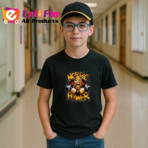 Tricou Nordic Power Viking Forta, Copii | Dama | Barbat, culoare negru - Img 9