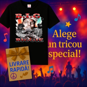 Tricou Notorious B.I.G. - Black & White Collage, muzica Hip-Hop / Trap, Dama | Barbat | Copii, Culoare Negru - Img 11