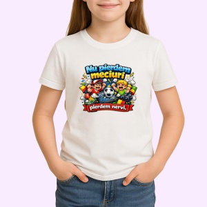 Tricou Nu Pierdem Meciuri Pierdem Nervi Fotbal V1, din bumbac 100% , tricou alb pentru Copii | Dama | Barbat - Img 2