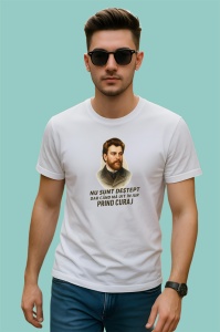 Tricou Nu sunt destept dart cand ma uit in jur prind curaj, Copii | Dama | Barbat - Img 2