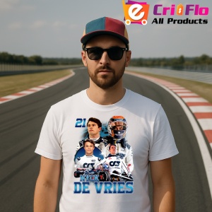 Tricou Nyck De Vries Colaj Costum Alb Echipa Formula 1, Copii | Dama | Barbat - Img 4