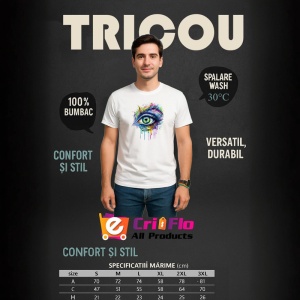 Tricou ochi mandala curcubeu stil pana, Copii | Dama | Barbat - Img 7