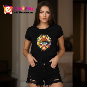 Tricou Ochi mandala floare soare radianta, Copii | Dama | Barbat , tricou negru - Img 7