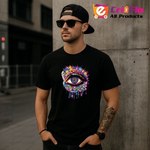 Tricou Ochi mandala gene ascutite violet, Copii | Dama | Barbat , tricou negru - Img 11