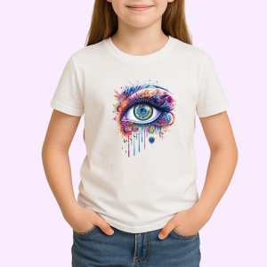 Tricou ochi mandala profunzime abstracta fumurie, Copii | Dama | Barbat - Img 3