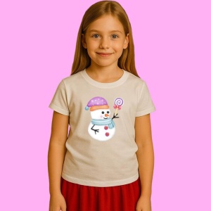 Tricou Om De Zapada Cu Caciula Gri Si Fular Roz, din bumbac 100%, tricou alb, Copii | Dama | Barbat - Img 2