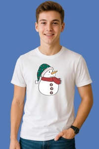 Tricou Om De Zapada Cu Palarie Si Fular Rosu, din bumbac 100%, tricou alb, Copii | Dama | Barbat