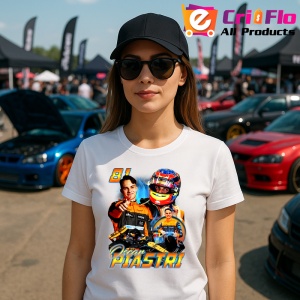 Tricou Oscar Piastri Colaj Costum Portocaliu Mclaren Formula 1, Copii | Dama | Barbat - Img 8