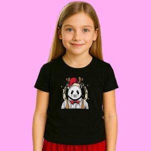 Tricou Panda Santa, din bumbac 100% Copii | Dama | Barbat - Img 2