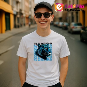 Tricou Panther The Black Beast Cap Pantera Albastru, din bumbac 100% , tricou alb pentru Copii | Dama | Barbat - Img 10
