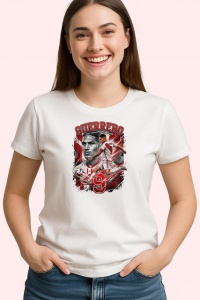 Tricou Paolo Guerrero Peru Legenda Fotbal, din bumbac 100% , tricou alb pentru Copii | Dama | Barbat - Img 2