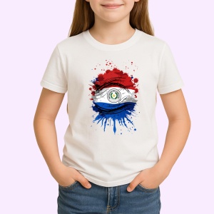 Tricou Paraguay Steag Splash Art, Copii | Dama | Barbat - Img 3