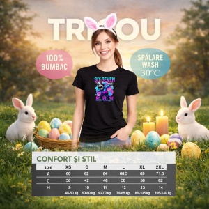 Tricou Paste 67 Bunny Six Seven Bruh Easter Meme, din bumbac 100%, tricou negru, Copii | Dama | Barbat - Img 8