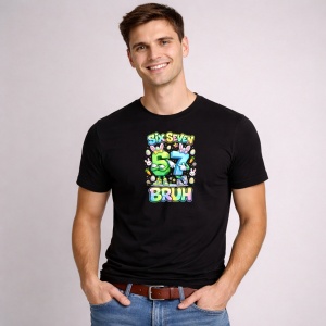 Tricou Paste 67 Roblox Slime Bruh Easter Oua Colorate, din bumbac 100%, tricou negru, Copii | Dama | Barbat - Img 2
