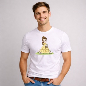 Tricou Paste Belle Beauty And The Beast Paste Cos Oua, din bumbac 100%, tricou alb, Copii | Dama | Barbat - Img 2