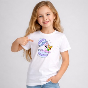 Tricou Paste Bugs Bunny Paste Ou Spart Colorat, din bumbac 100%, tricou alb, Copii | Dama | Barbat - Img 2