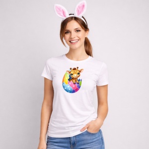 Tricou Paste Girafa Baby Paste Ou Spart Colorat, din bumbac 100%, tricou alb, Copii | Dama | Barbat - Img 3