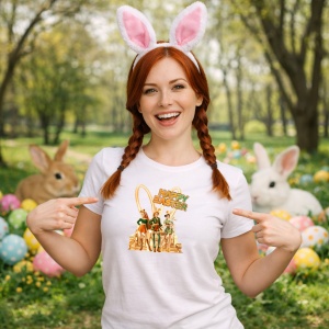 Tricou Paste Happy Easter Kpop Girls Ring Star Aesthetic, din bumbac 100%, tricou alb, Copii | Dama | Barbat - Img 9
