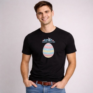 Tricou Paste Kpop Easter Ou Colorat Tricot Pastel Aesthetic, din bumbac 100%, tricou negru, Copii | Dama | Barbat
