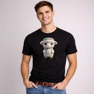 Tricou Paste Miel Crosetat Cu Ou Easter Pastel Cute Kawaii, din bumbac 100%, tricou negru, Copii | Dama | Barbat - Img 3