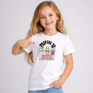 Tricou Paste Prepare To Die Easter Horror Mask Funny Meme, din bumbac 100%, tricou alb, Copii | Dama | Barbat