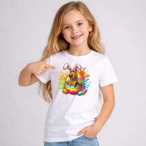 Tricou Paste Scooby Doo Paste Ou Colorat Vesel, din bumbac 100%, tricou alb, Copii | Dama | Barbat