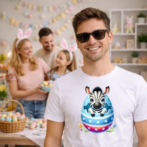 Tricou Paste Zebra Paste Ou Spart Colorat, din bumbac 100%, tricou alb, Copii | Dama | Barbat - Img 7