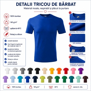 Tricou pentru Bărbați Elegant – 100% Bumbac -132 - Img 9