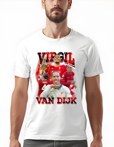 Tricou pentru bărbați - Virgil van Dijk - Liverpool, Apărător de Fier, Premier League