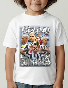 Tricou pentru copii - Bruno Guimarães - Newcastle, Fotbalist Brazilian, Suporter Premier League - Img 2