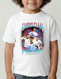 Tricou pentru copii - Christian Pulisic - Captain America - Christian Pulisic, USA, fotbal copii - Img 2