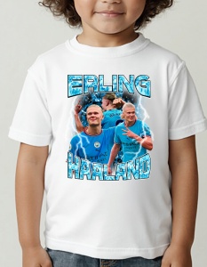 Tricou pentru copii - Erling Haaland - Fulger Norvegian - Erling Haaland, Manchester City, fotbal copii - Img 2