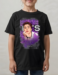Tricou pentru copii - K-POP - Jimin BTS - Look iconic, BTS star, fan K-pop merch. - Img 2