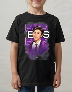 Tricou pentru copii - K-POP - RM BTS - Design de lider, stil elegant, RM fan merch.