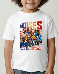 Tricou pentru copii - Moises Caicedo - Motorul Ecuadorului - Moises Caicedo, Brighton, fotbal copii